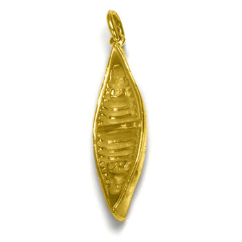 Canoe Charm in 14K Gold